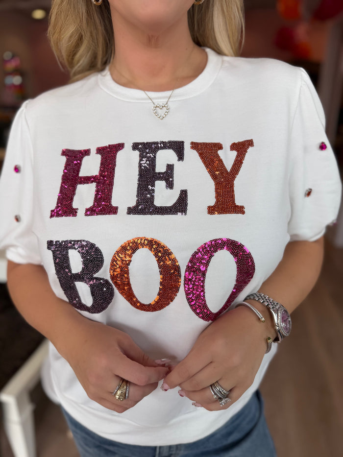 Hey Boo Jeweled Top