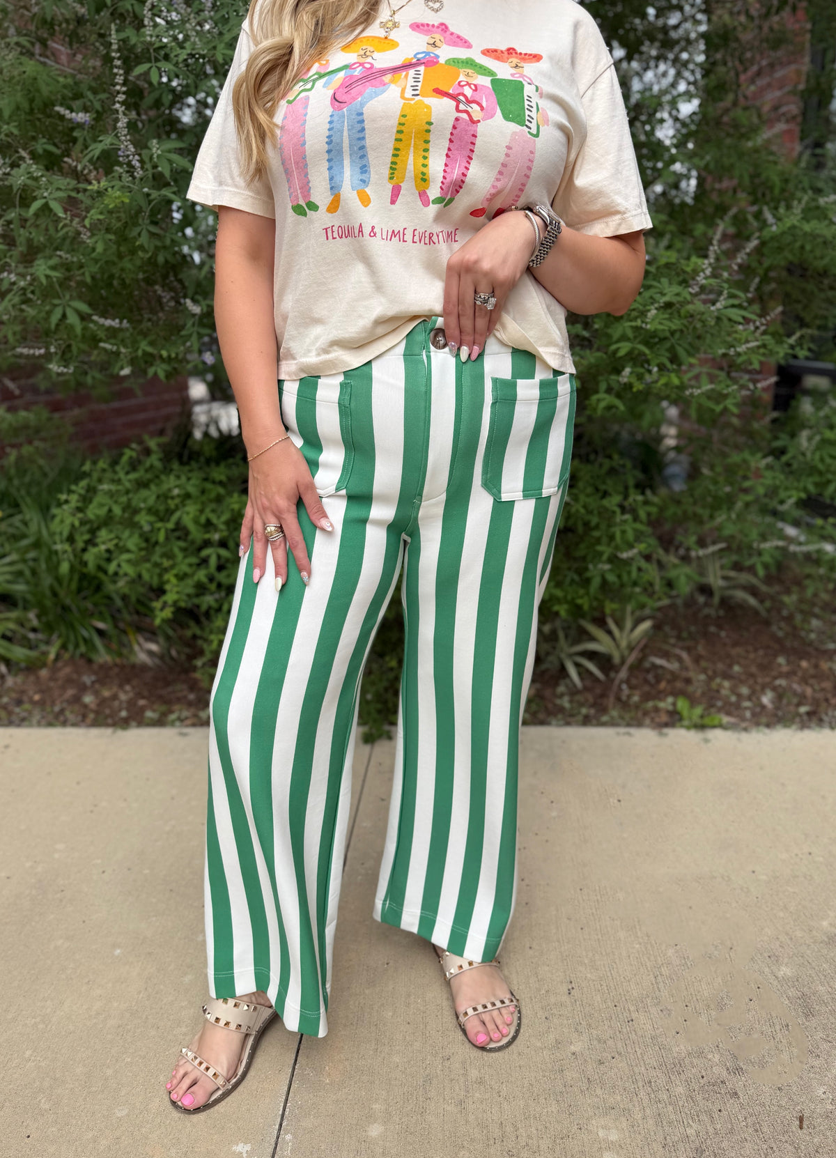 Greenlight Stripe Lounge Pants