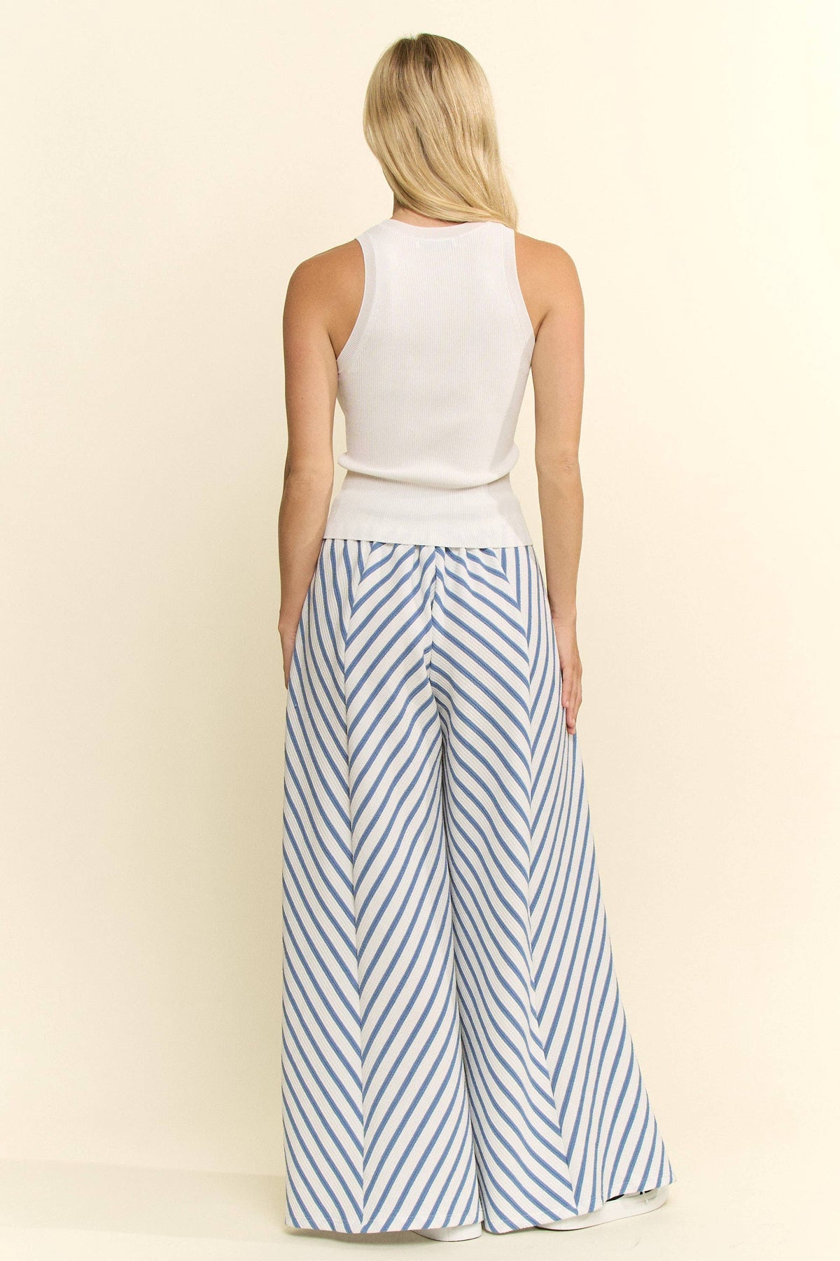 Striped Wide Leg Flowy Pants