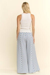 Striped Wide Leg Flowy Pants