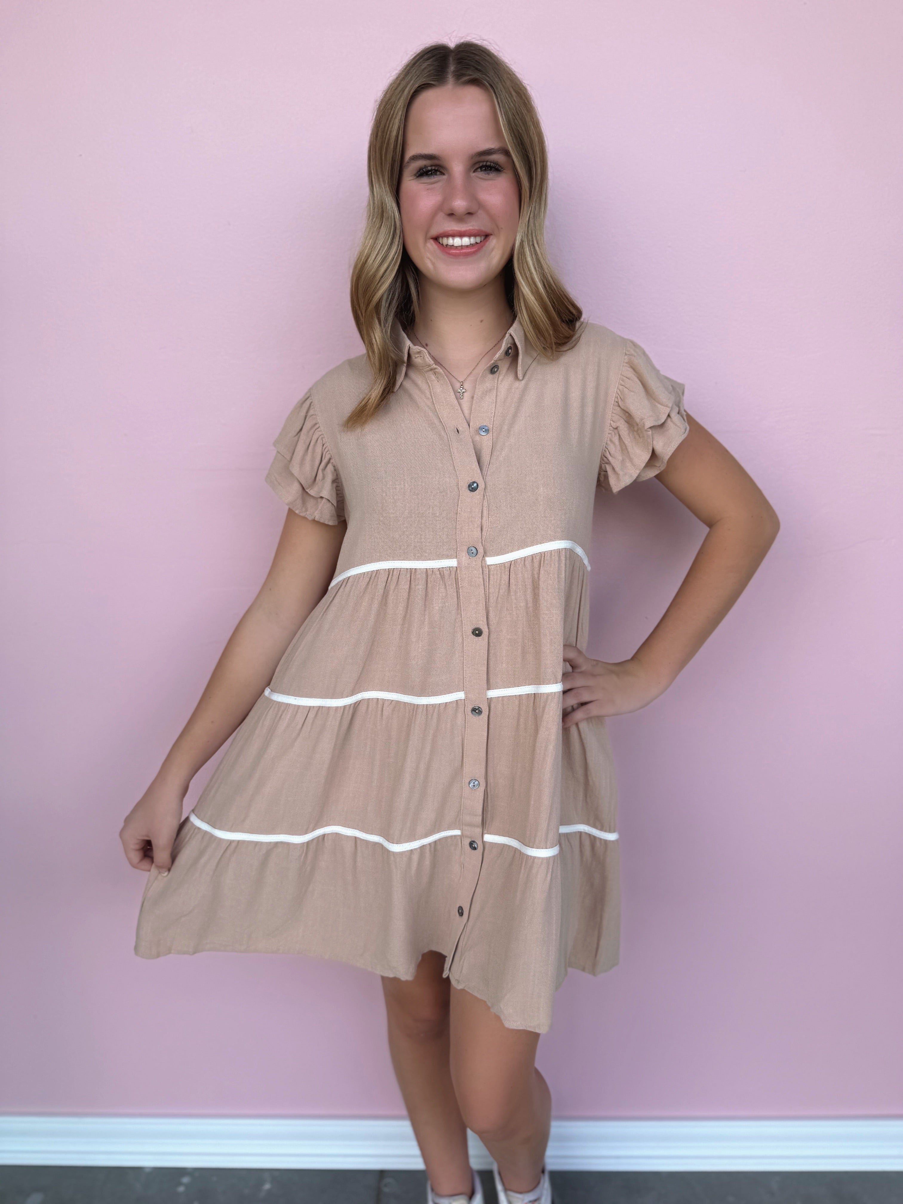 The Savannah Stripe Ruffle Dress – P. Elyse Boutique