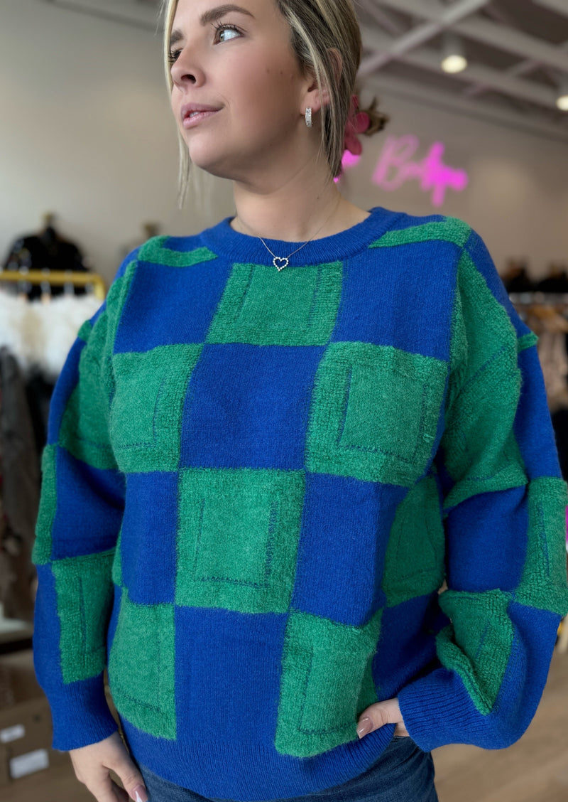 Sienna Checkered Sweater