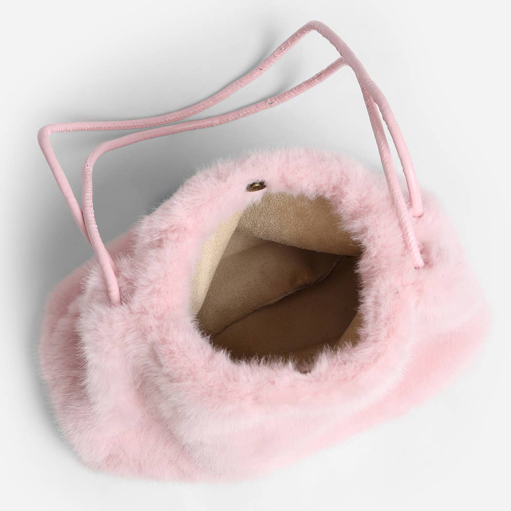 Fuzzy Faux Fur Mini Shoulder Bag