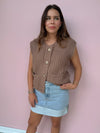 The Cocoa Knit Button Vest