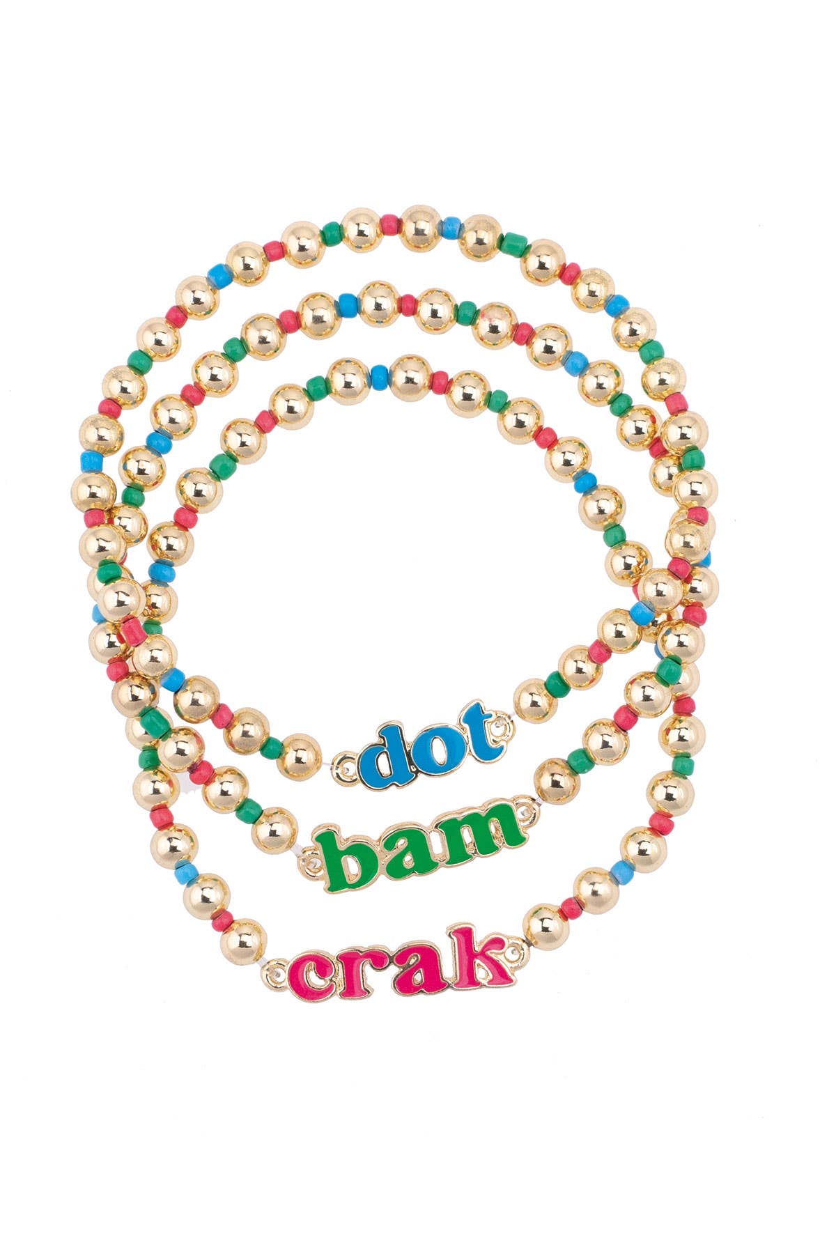Dot Crak Bam Rainbow Bracelet Set of 3