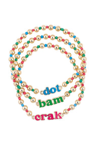 Dot Crak Bam Rainbow Bracelet Set of 3