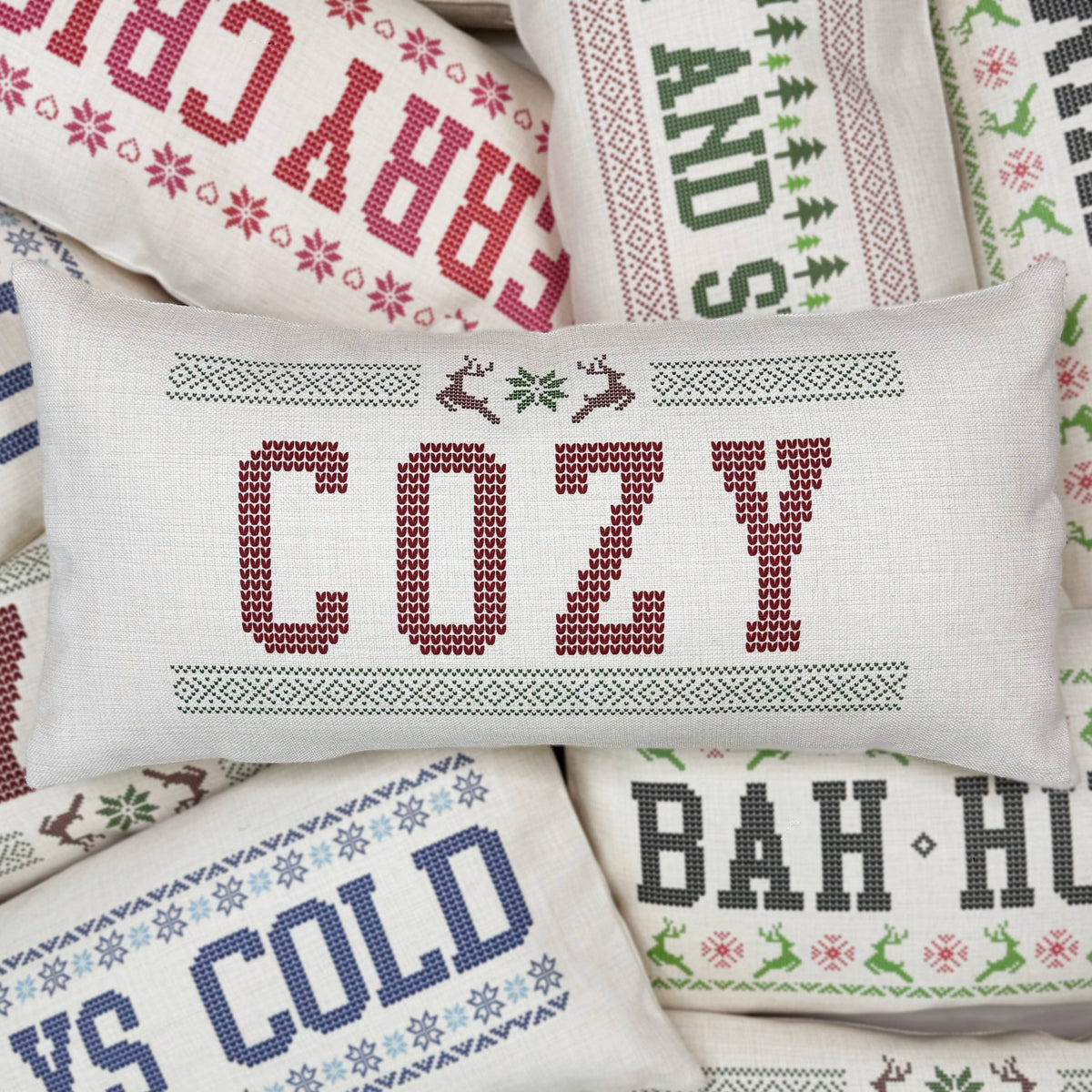 Funny Christmas Vintage Pillow