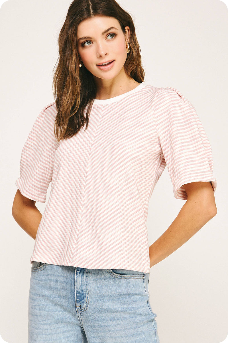 Power Play Puff Knit Top