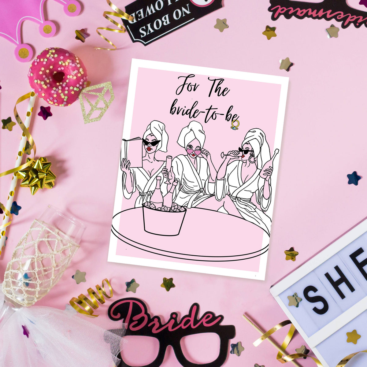 Bride-to-Be Spa Day Bachelorette Greeting Card
