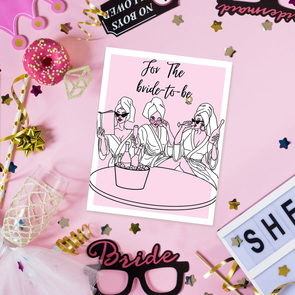 Bride-to-Be Spa Day Bachelorette Greeting Card