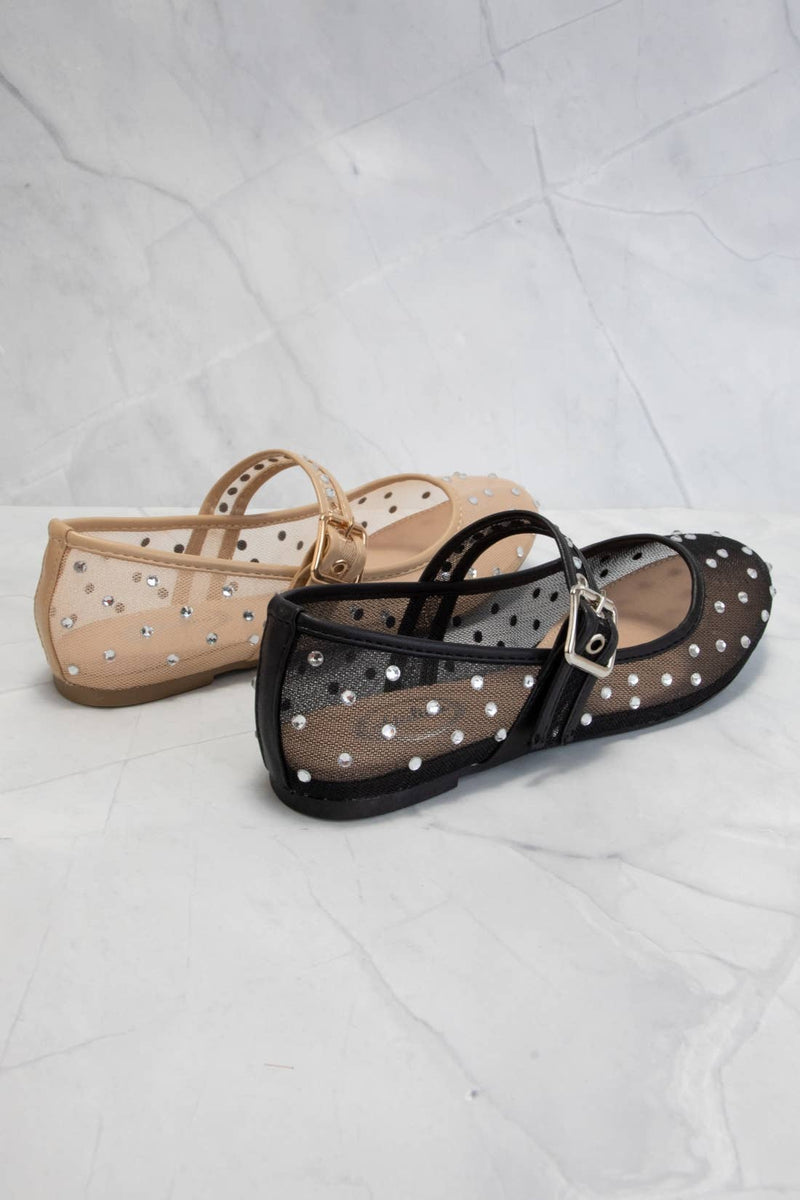 Mesh Mary Jane Flats