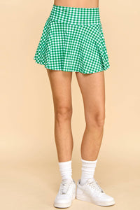 Lucky Charm Gingham Skort