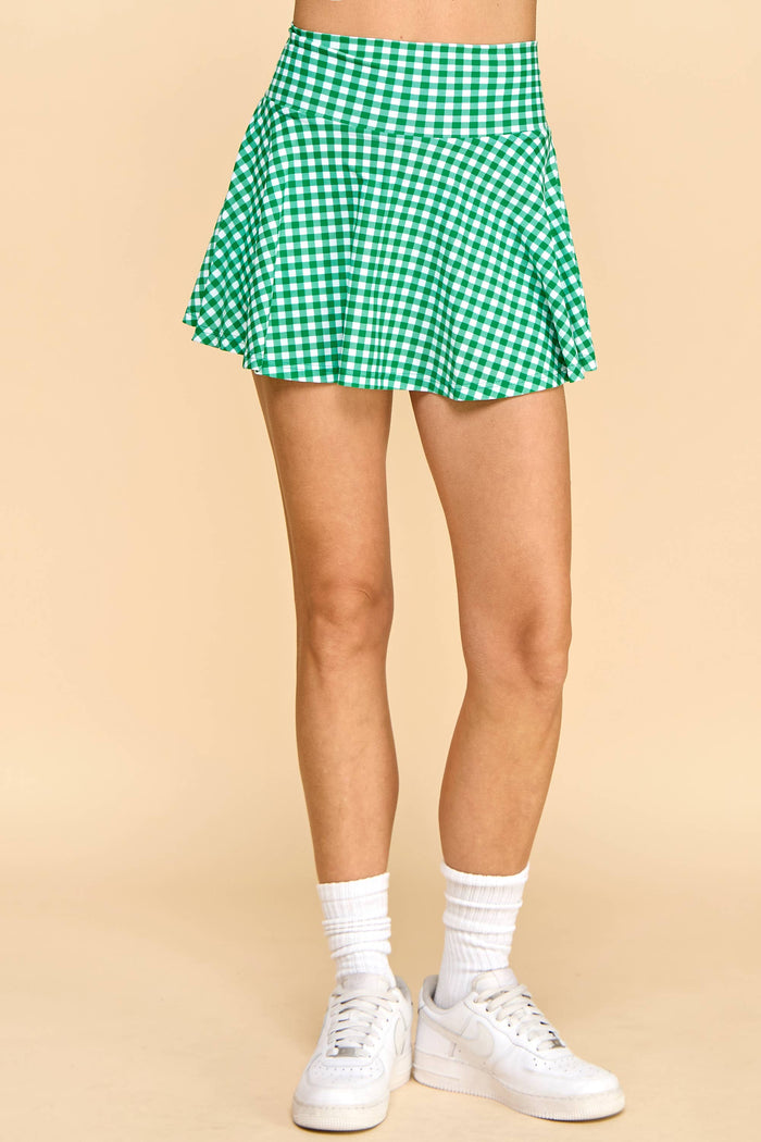 Lucky Charm Gingham Skort