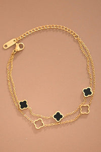 Midnight Clover Bracelet