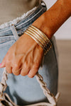 Multi Layer Plated Alloy Bangle Bracelet