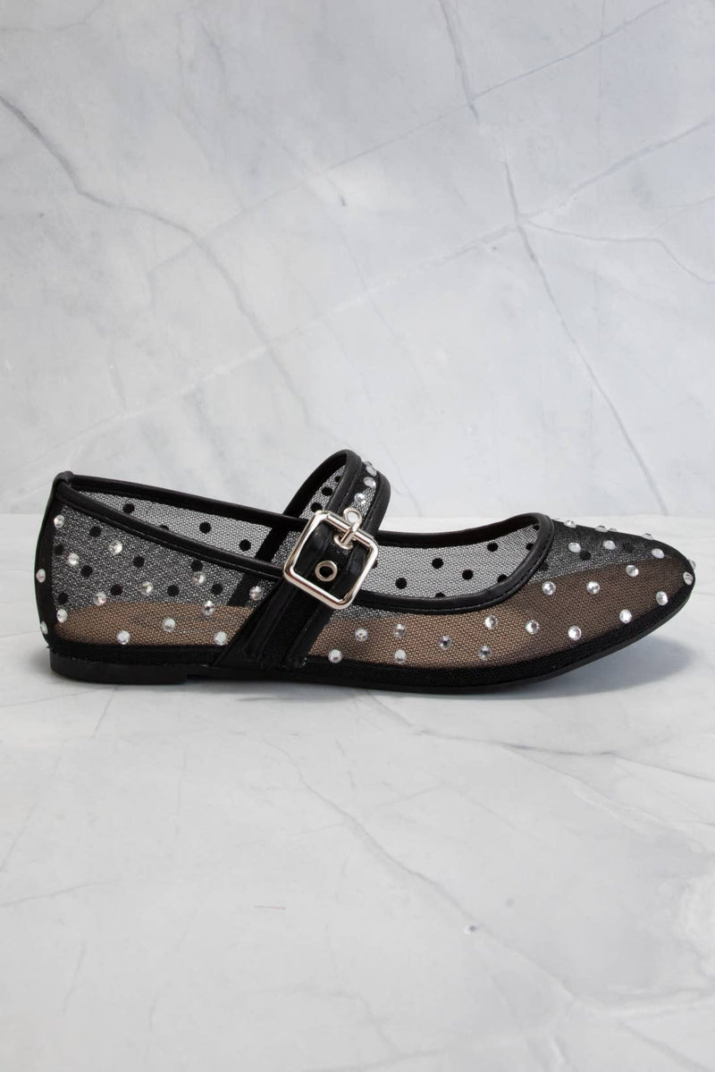 Mesh Mary Jane Flats