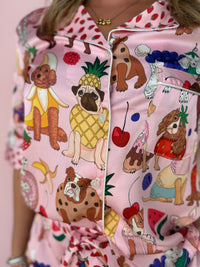Silly Dog Satin PJ Set