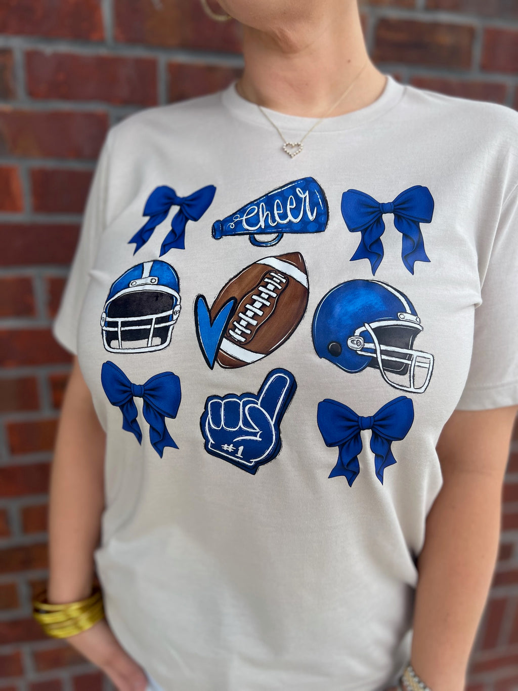 Cheer & Football Icons Graphic Tee