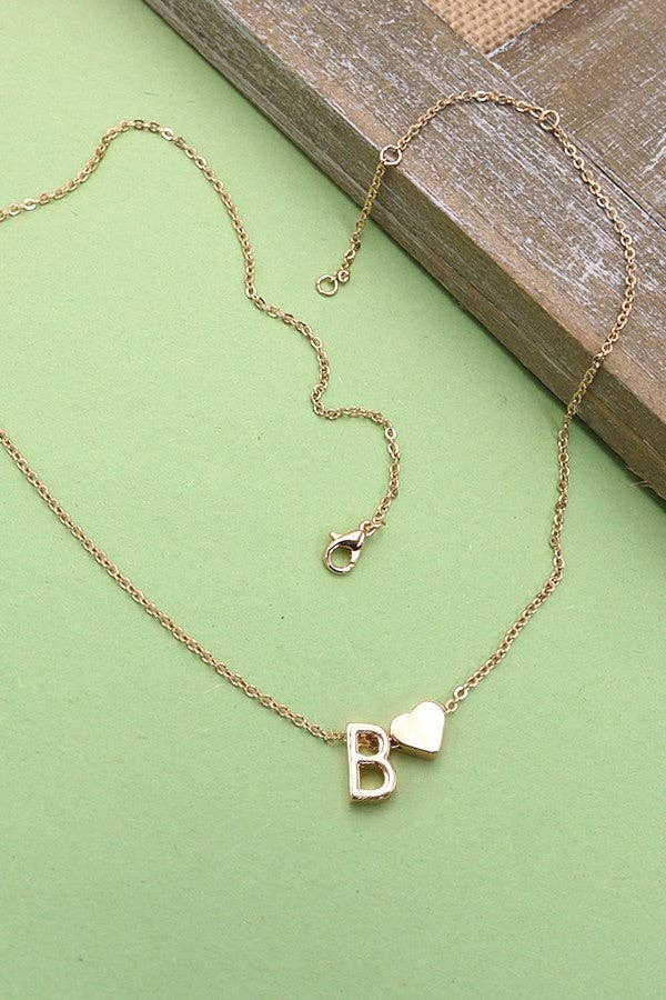 Heartfelt Initial Pendant Necklace
