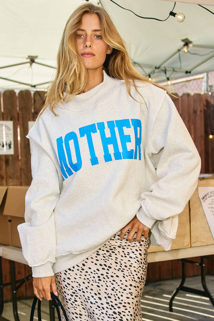 Cool Mom/Mother Reversible Mockneck Sweatshirt