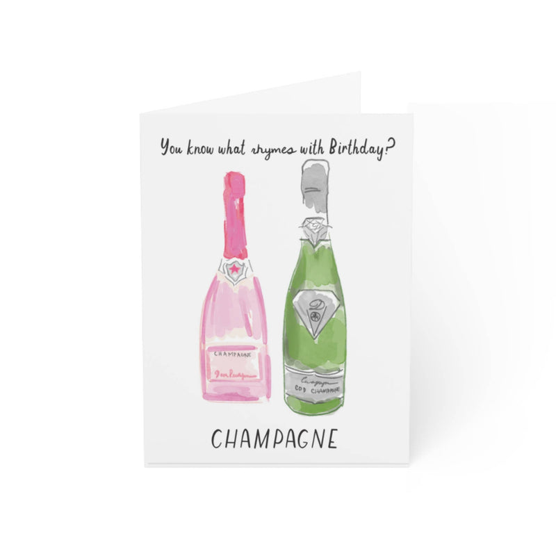 Champagne Birthday Card