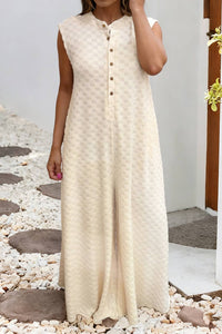 Ivory Coast Textured Jumpsuit