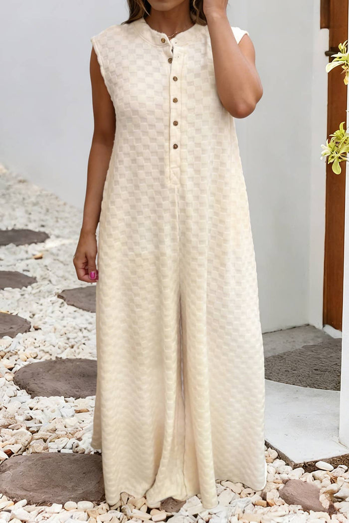 Ivory Coast Textured Jumpsuit