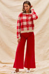 Holly Jolly Faux Leather Flare Pants