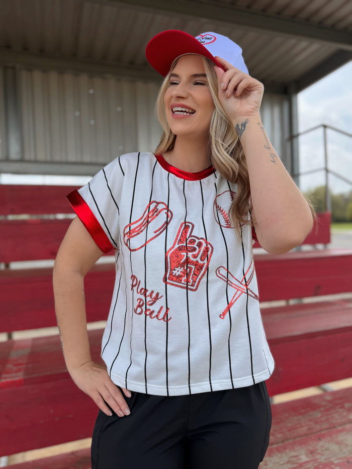 Play Ball Sequin Tee