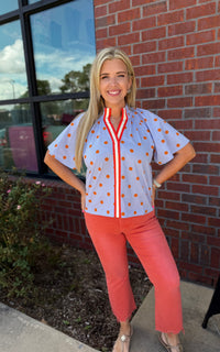 Citrus Social Top 🍊💙