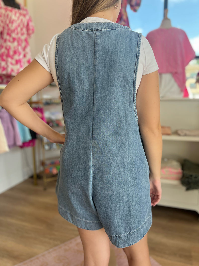 The Tessa Denim Romper