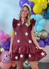 Maroon Out Star Dress