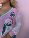 Frosty Sparkle Pink Cardigan