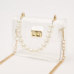 The Audrey in Pearl Clear Bag