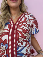 Crimson Palmetto Blouse
