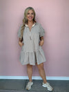 The Savannah Stripe Ruffle Dress