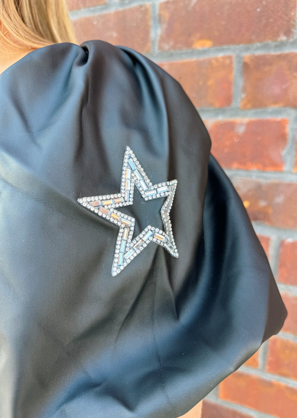 Faux Leather Star Dress