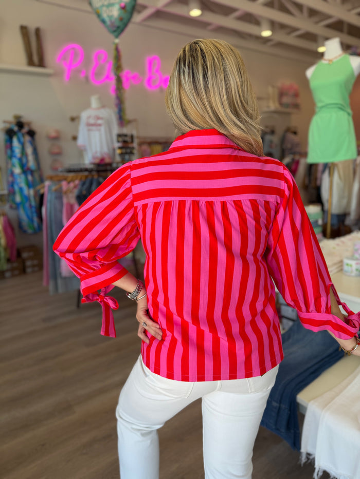 The Cherry Crush Stripe Blouse