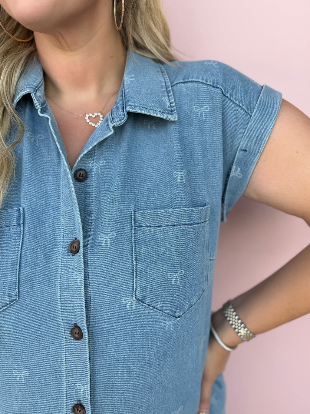 Sweet Stitch Denim Dress