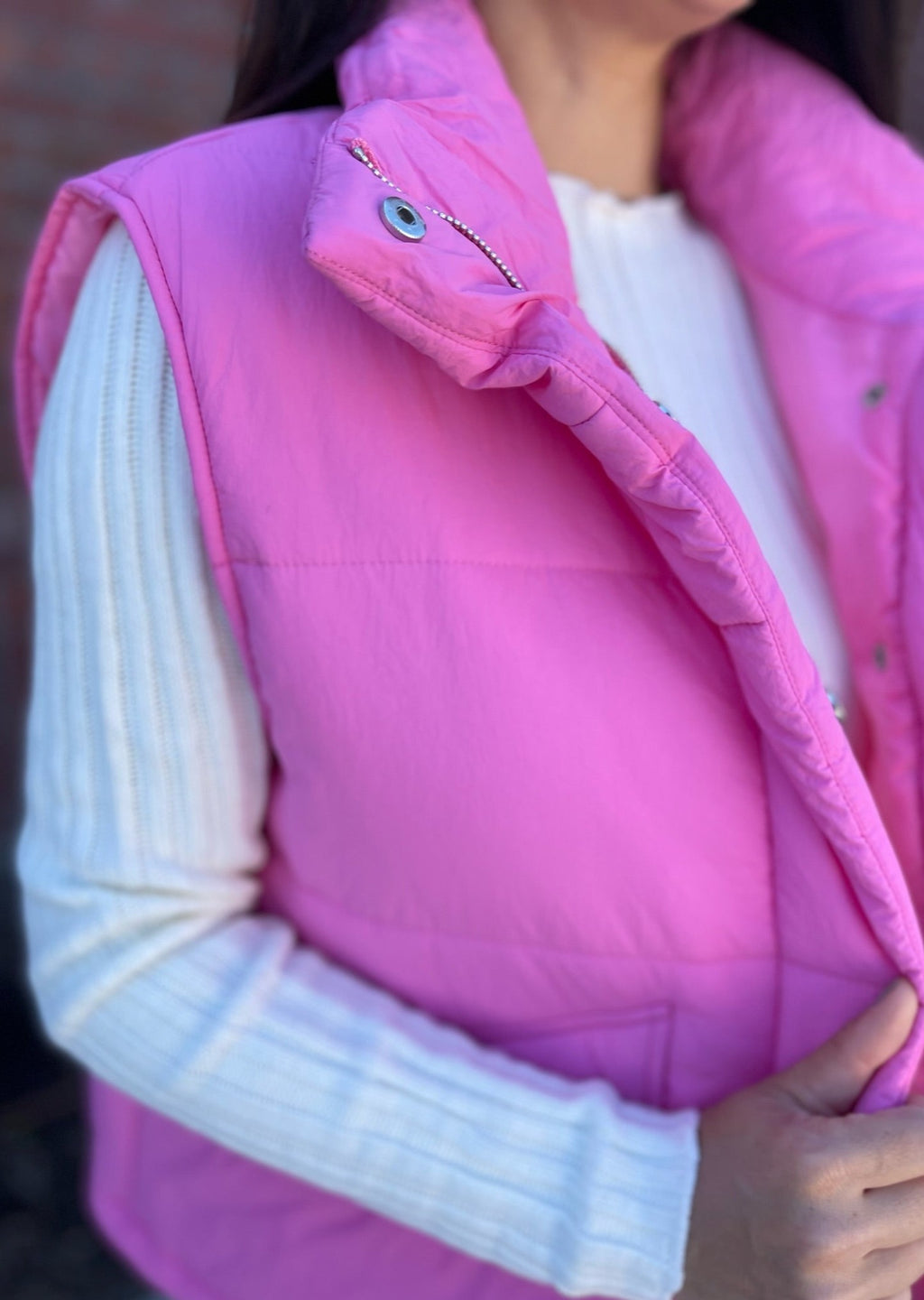 Sugar Baby Pink Puffer Vest