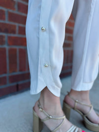White Pearl Dress Pants