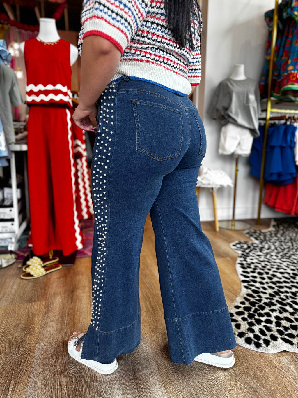 Pearl Flare Bottom Jeans