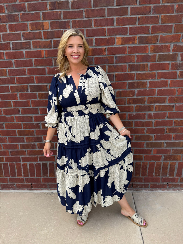 Sunday in Savannah Floral Midi Dress