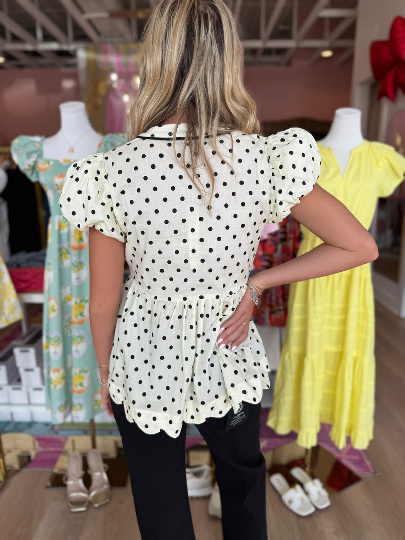 The Emma Polka Dot Top