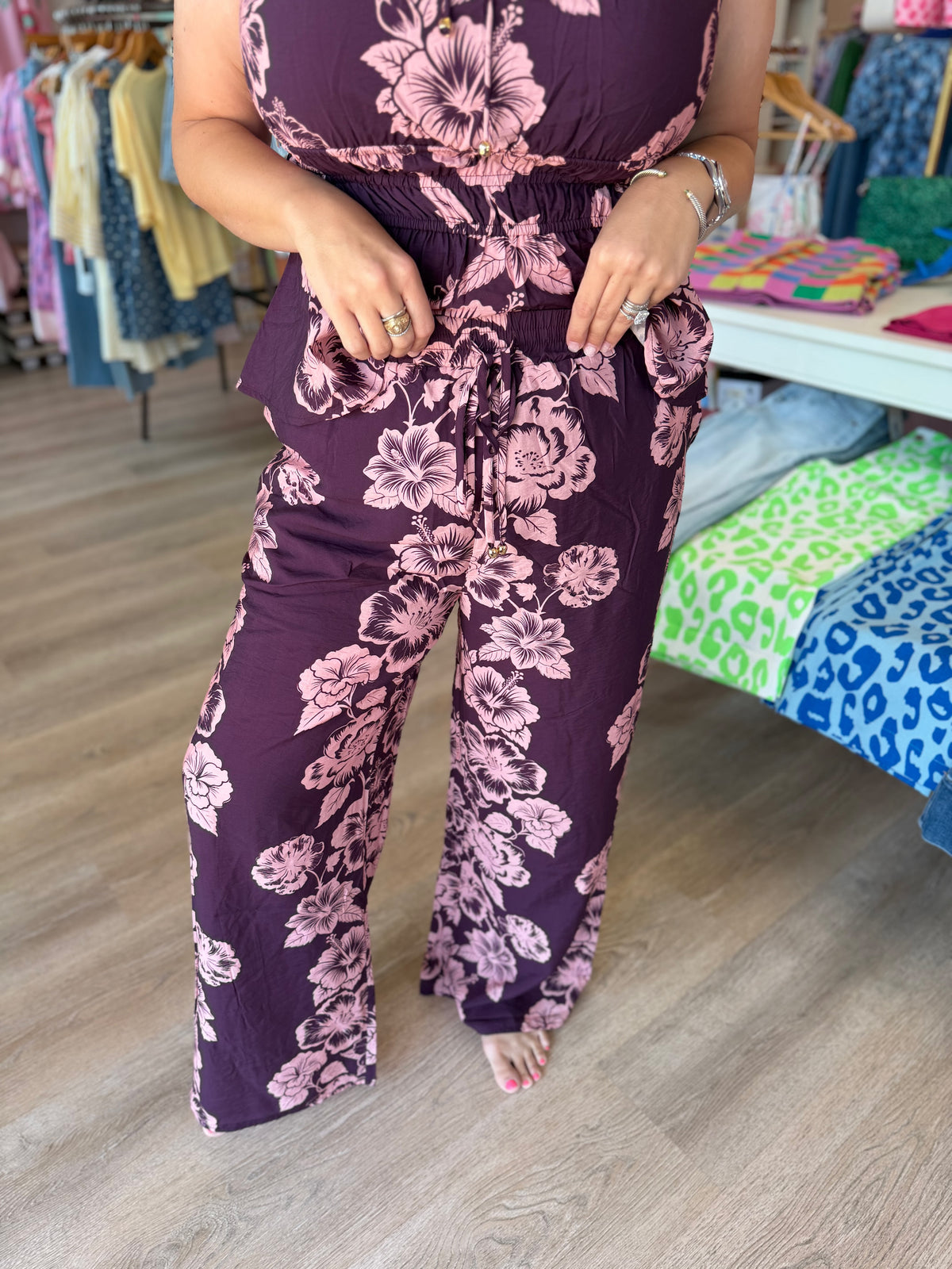 Plum Paradise Wide Leg Pants