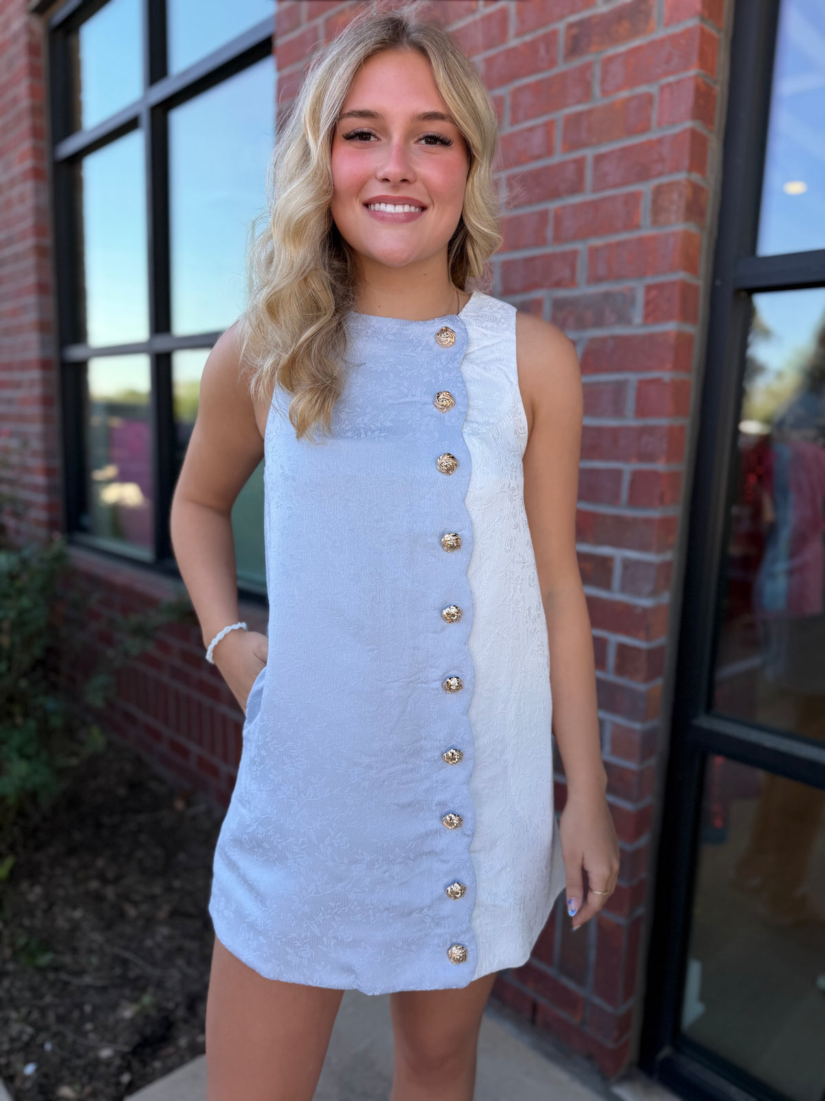 Charleston Button Dress