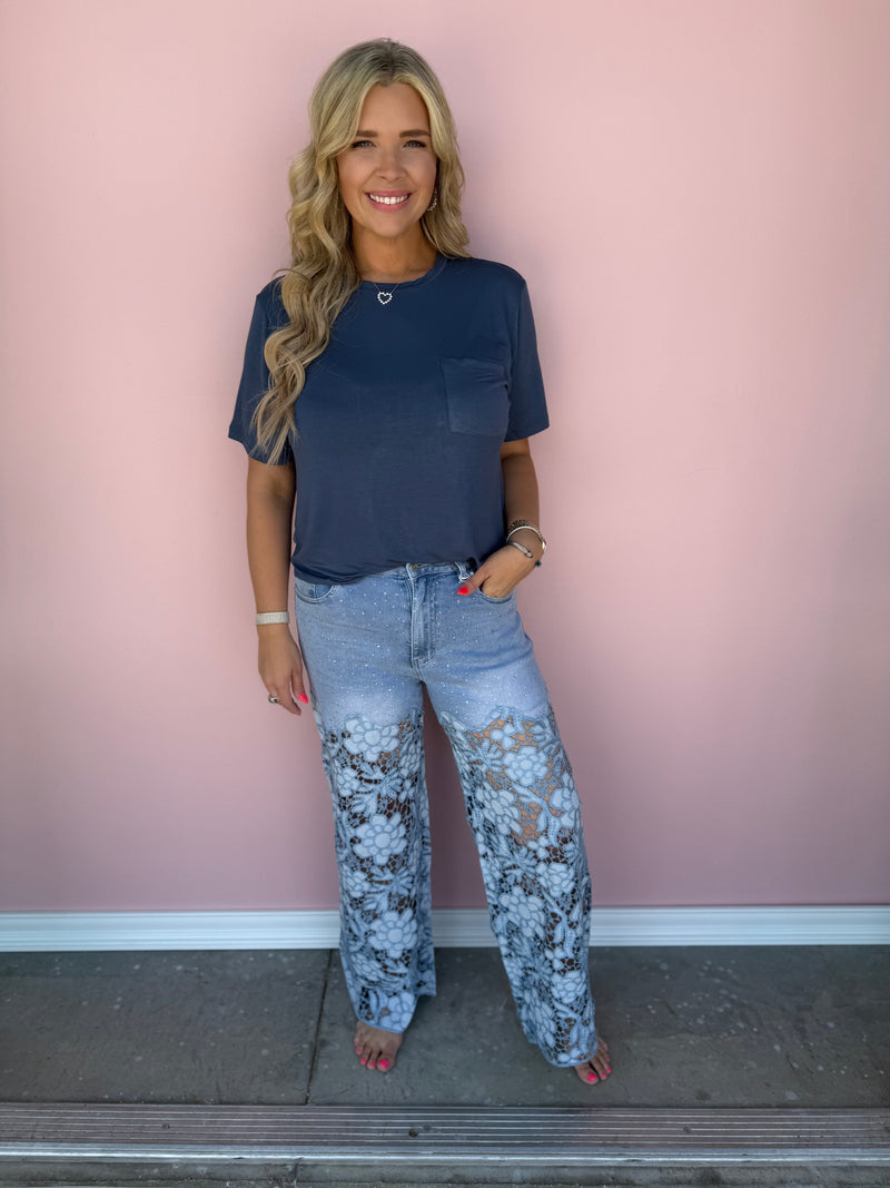 The Daydream Denim Lace Pants