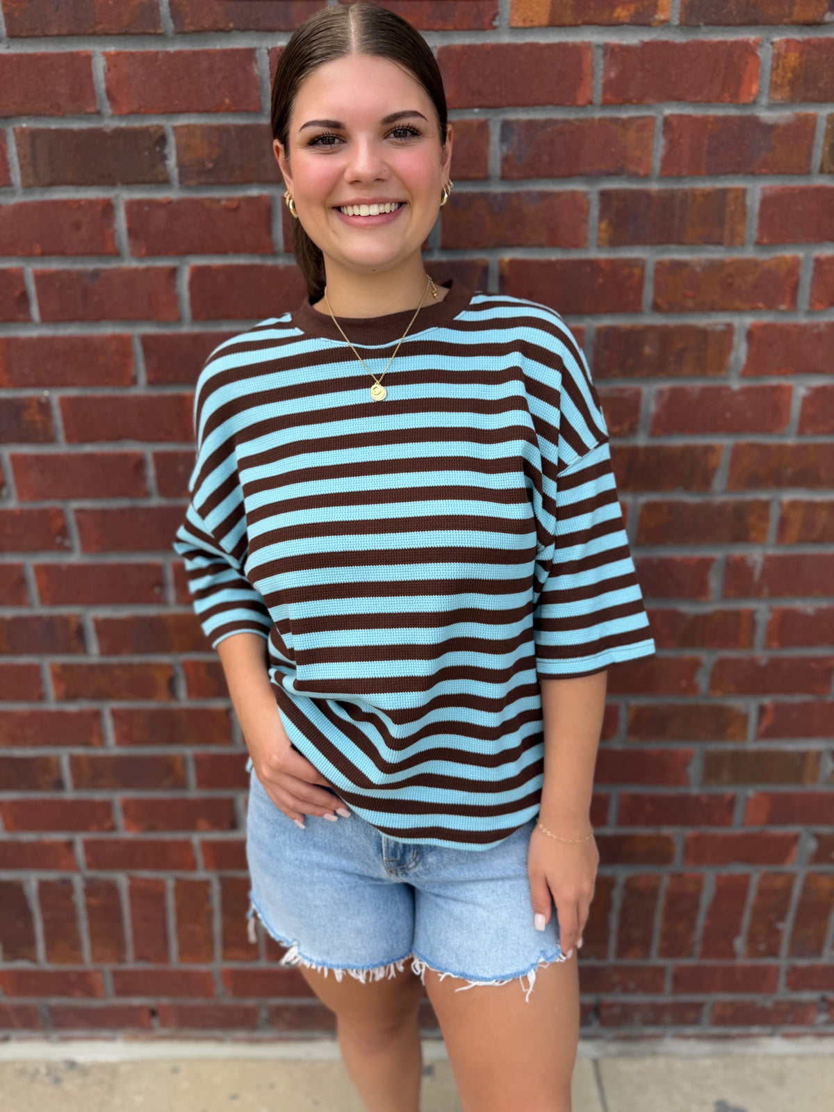 Sunday Stripe Oversized Top