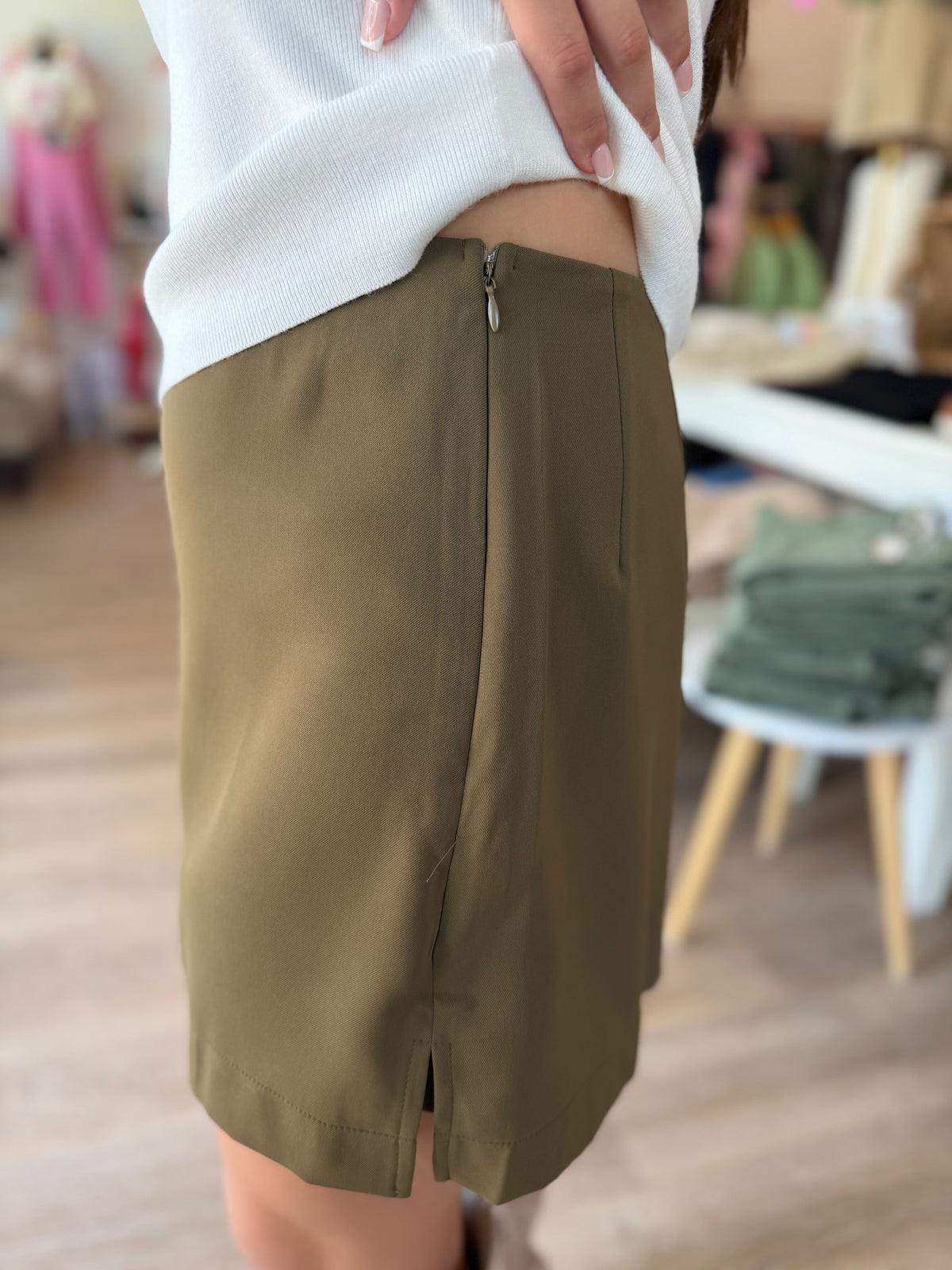 Autumn Avenue High Waisted Mini Skort