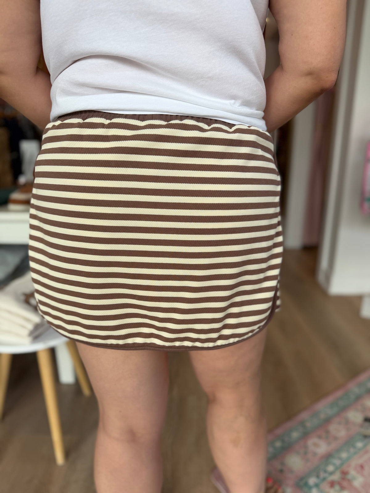 Sweet Escape Striped Skort